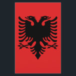 Flag of Albania Flyer<br><div class="desc">Official Albanian flag. Great Flag of Albania gift ideas and Albania merchandise. Great gifts for Albanians. The flag of Albania is a red flag with a silhouetted black double-headed eagle in the centre. The red stands for bravery, strength and valour, while the double-headed eagle represents the sovereign state of Albania....</div>