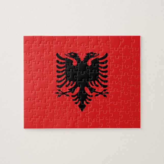 Flag of Albania Jigsaw Puzzle (Horizontal)