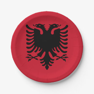 Flag of Albania Paper Plates