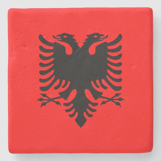Flag of Albania Stone Coaster (Front)
