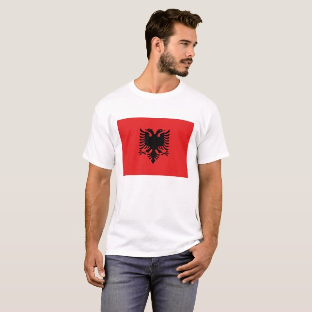 Flag of Albania T-Shirt (Front Full)
