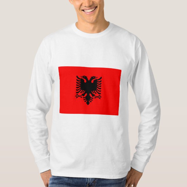 Flag of Albania T-Shirt (Front)