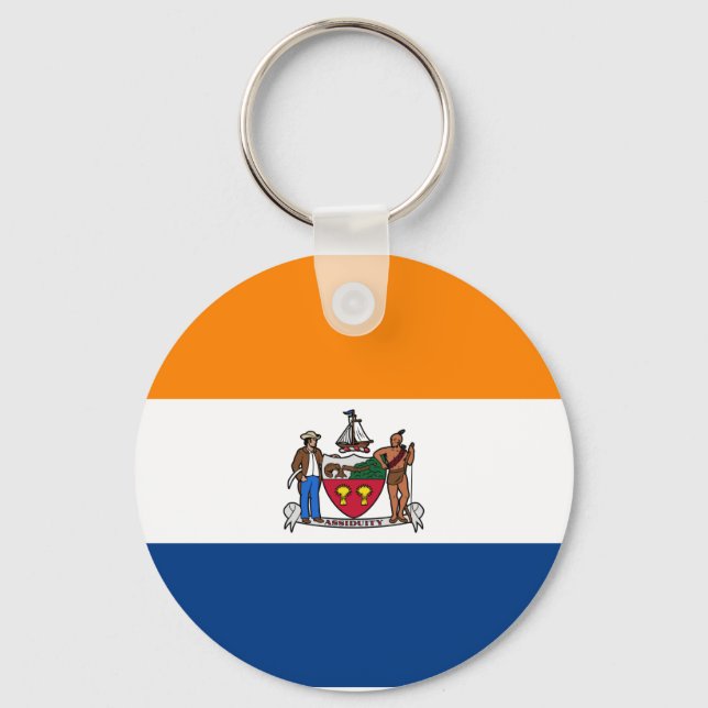 Flag of Albany, New York Keychain (Front)