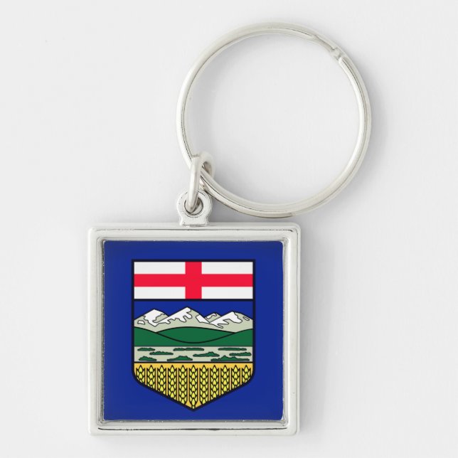 Flag of Alberta - CANADA Keychain (Front)