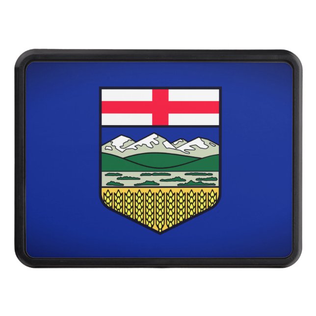 Flag of Alberta - CANADA Trailer Hitch Cover (Front)
