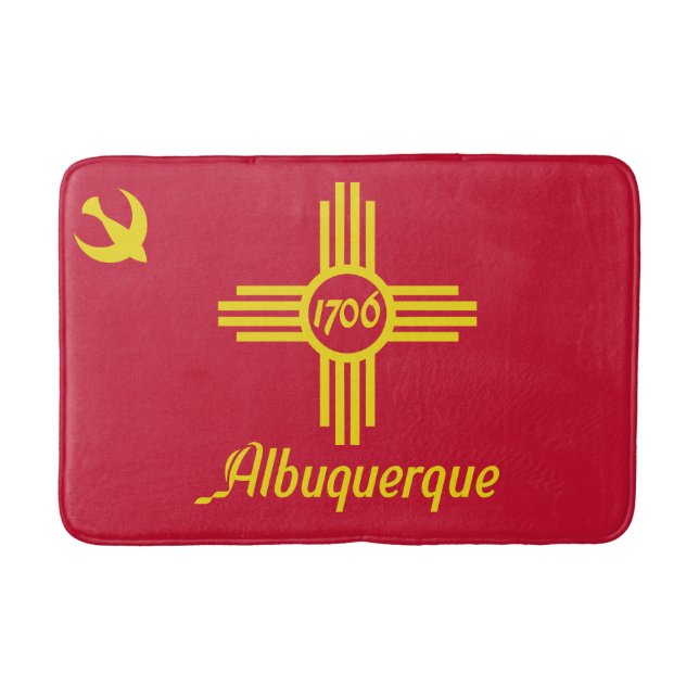 Flag of Albuquerque, New Mexico Bath Mat (Front)