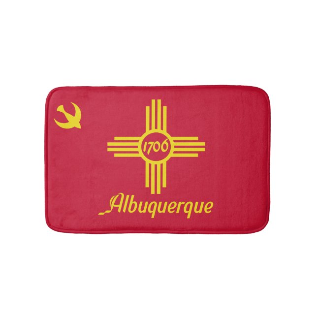 Flag of Albuquerque, New Mexico Bath Mat (Front)
