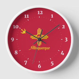 Flag of Albuquerque, New Mexico  Clock