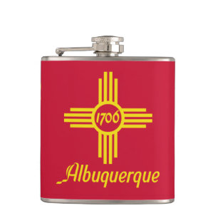 Flag of Albuquerque, New Mexico Hip Flask