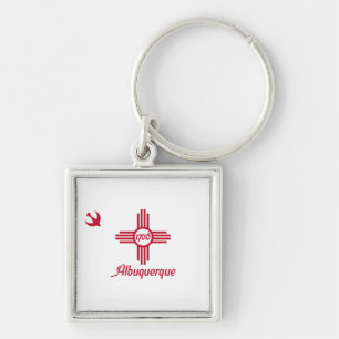 Flag of Albuquerque, New Mexico Keychain
