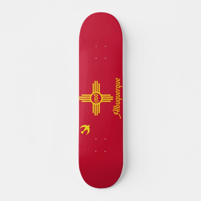 Flag of Albuquerque, New Mexico Skateboard (Front)