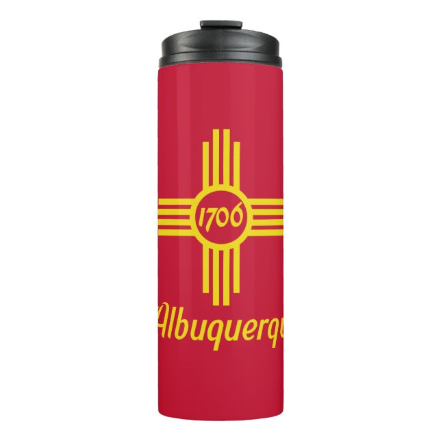 Flag of Albuquerque, New Mexico Thermal Tumbler (Front)