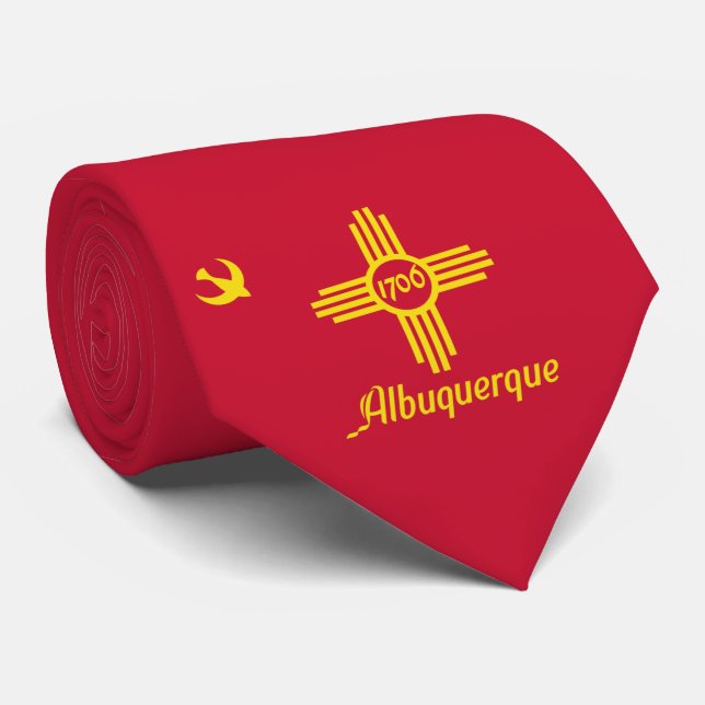 Flag of Albuquerque (New Mexico) Tie (Rolled)