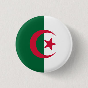 Flag of Algeria 1 Inch Round Button