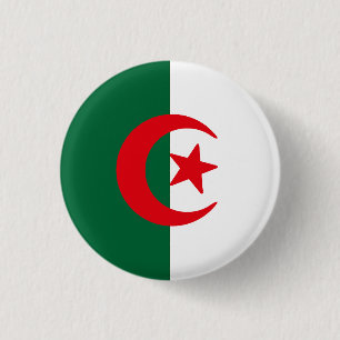 Flag of Algeria 1 Inch Round Button