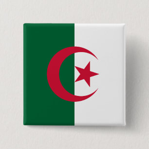 Flag of Algeria 2 Inch Square Button
