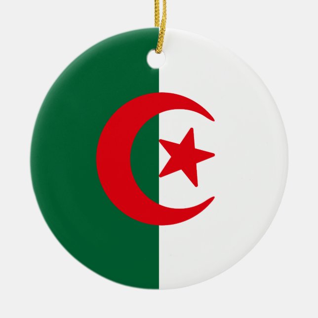Flag of Algeria Ceramic Ornament (Front)