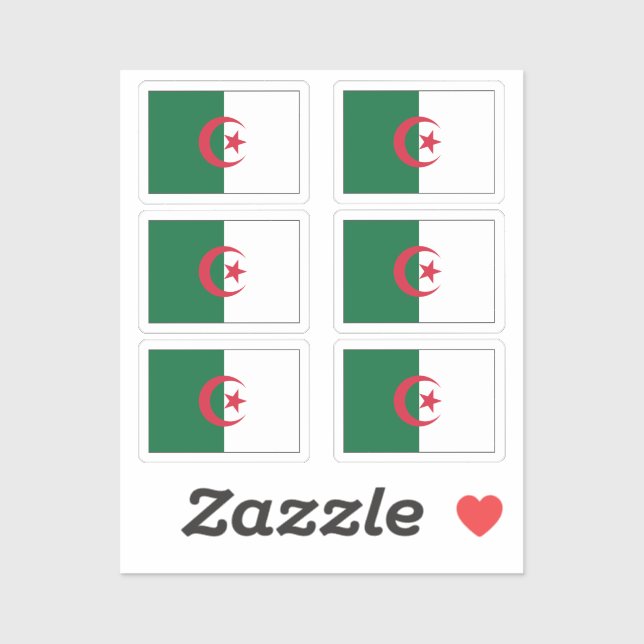  Flag of Algeria Collection pack of 6 (Sheet)