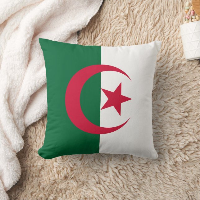 Flag of Algeria Throw Pillow (Blanket)