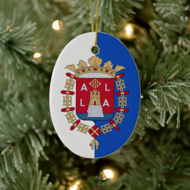 Flag of Alicante, Spain Ceramic Ornament (Tree)