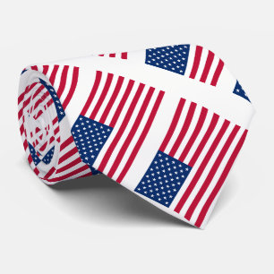 Flag of America American Army USA Tie