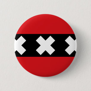 Flag of Amsterdam 2 Inch Round Button