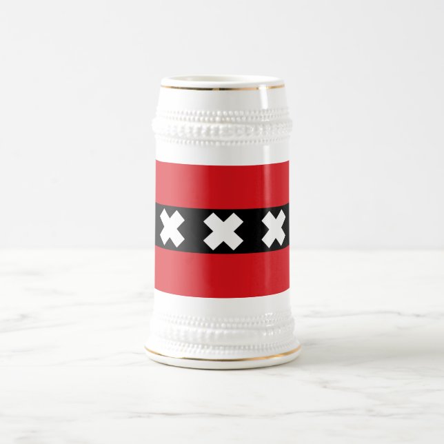 Flag of Amsterdam Beer Stein (Center)