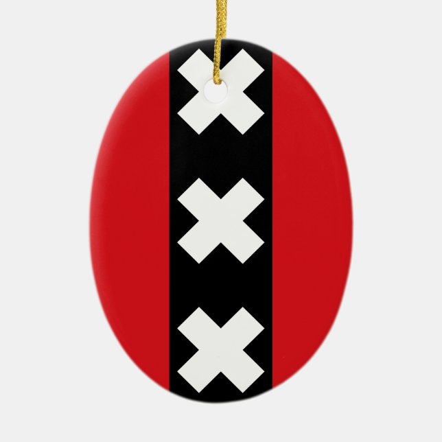 Flag of Amsterdam Ceramic Ornament (Front)