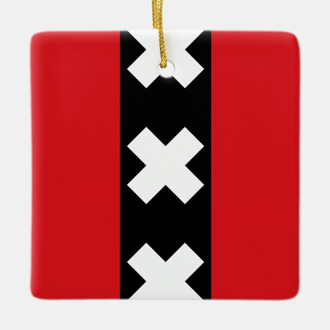 Flag of Amsterdam Ceramic Ornament (Front)