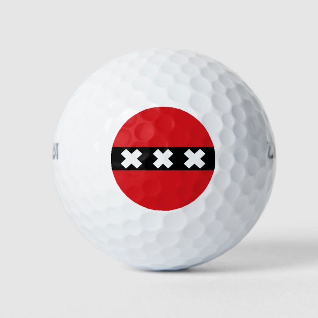 Flag of Amsterdam Golf Balls (Front)