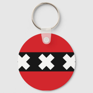 Flag of Amsterdam Keychain