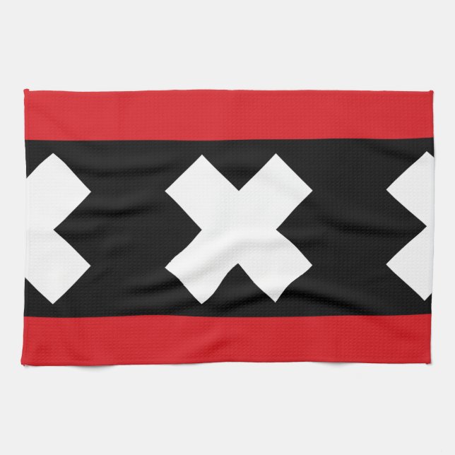 Flag of Amsterdam Kitchen Towel (Horizontal)