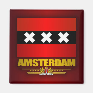 Flag of Amsterdam Magnet