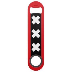 Flag of Amsterdam, Netherlands Bar Key
