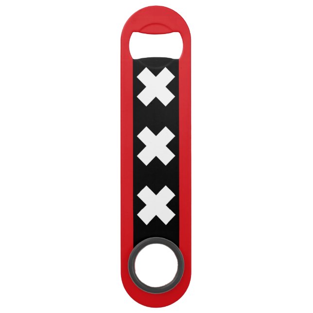 Flag of Amsterdam, Netherlands Bar Key (Front)