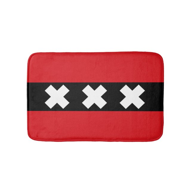 Flag of Amsterdam, Netherlands Bathroom Mat (Front)