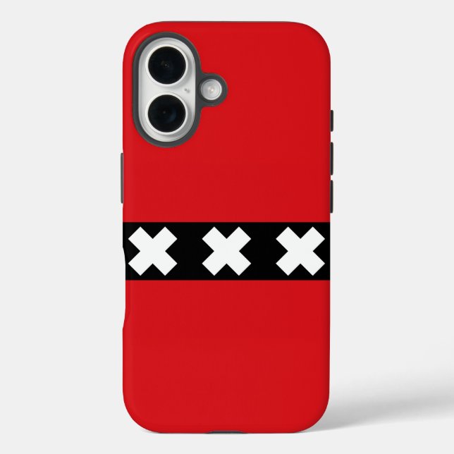 Flag of Amsterdam, Netherlands Case-Mate iPhone Case (Back)