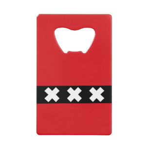 Flag of Amsterdam, Netherlands Credit Card Bottle Opener