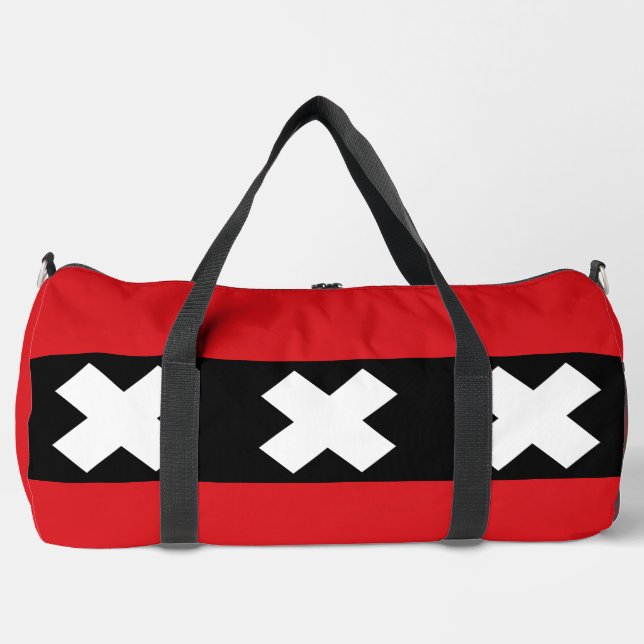 Flag of Amsterdam, Netherlands Duffle Bag (Front)