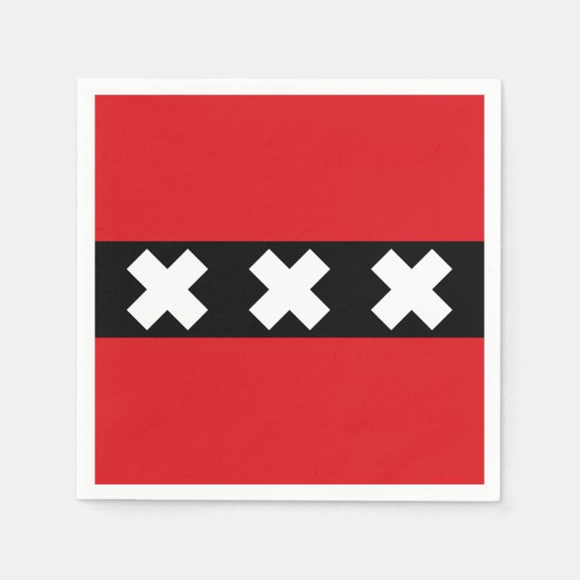 Flag of Amsterdam, Netherlands Napkin (Front)