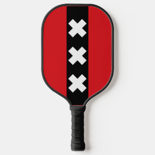 Flag of Amsterdam, Netherlands Pickleball Paddle