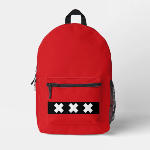 Flag of Amsterdam, Netherlands Printed Backpack