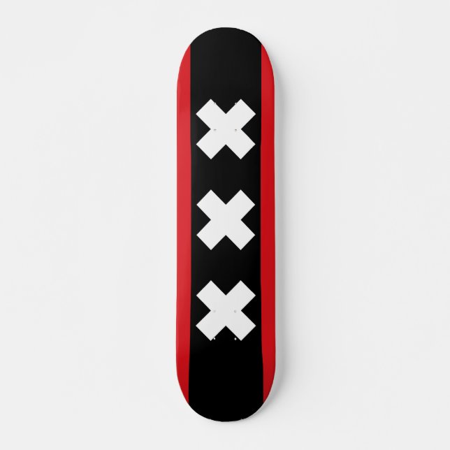 Flag of Amsterdam, Netherlands Skateboard (Front)
