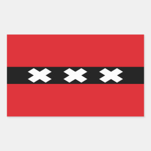 Flag of Amsterdam, Netherlands Sticker