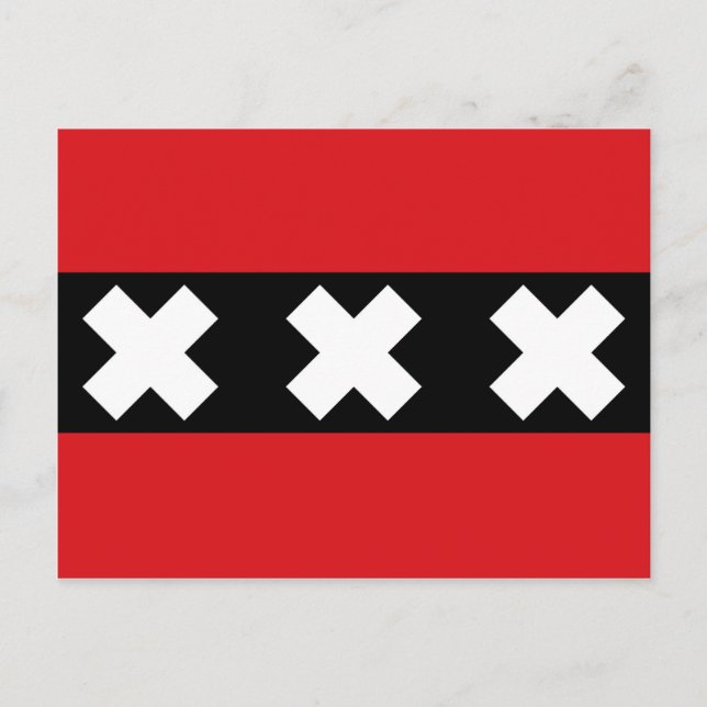 Flag of Amsterdam Postcard (Front)