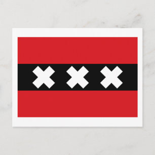 Flag of Amsterdam Postcard
