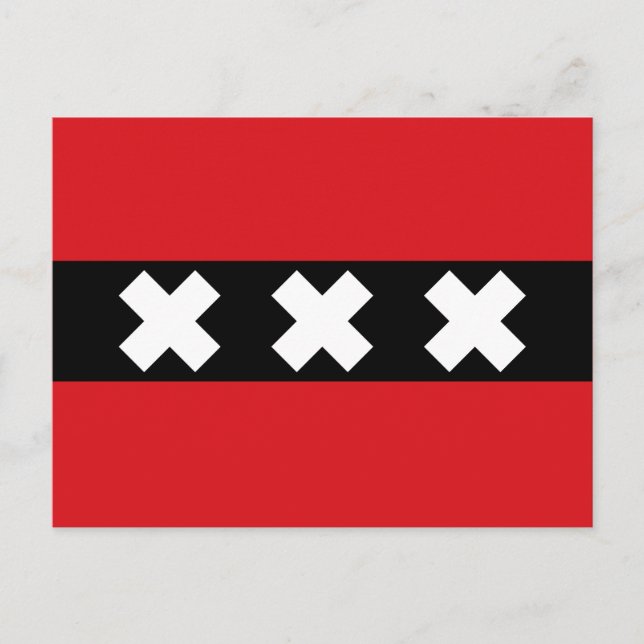 Flag of Amsterdam Postcard (Front)