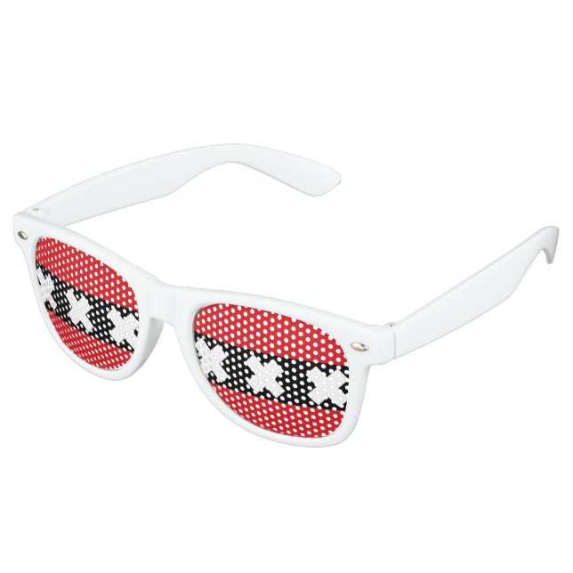 Flag of Amsterdam Retro Sunglasses (Angled)