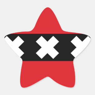 Flag of Amsterdam Star Sticker
