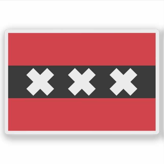 Flag of Amsterdam, the Netherlands (Front)